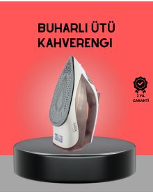 Brown Steam Iron 2200W Continuous Steam 120 g Steam Shock