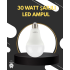 Rechargeable LED Bulb 6400K Cool White 30 Watt for Emergencies