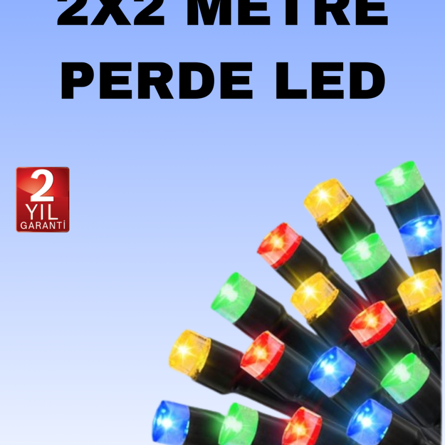 2x2 LED Curtain Light for Christmas and Party Decoration – 8 Functions