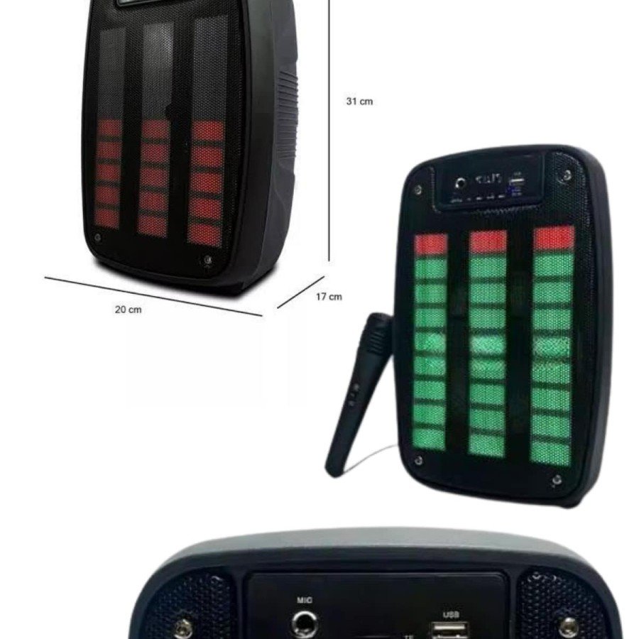 Bluetooth Speaker Portable Rechargeable Lighted Large Size High Sound Quality