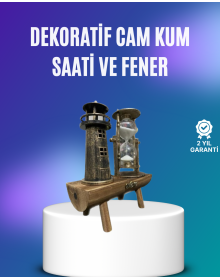 Handmade Lighthouse Shaped Hourglass – Elegant Ornament for Home and Office