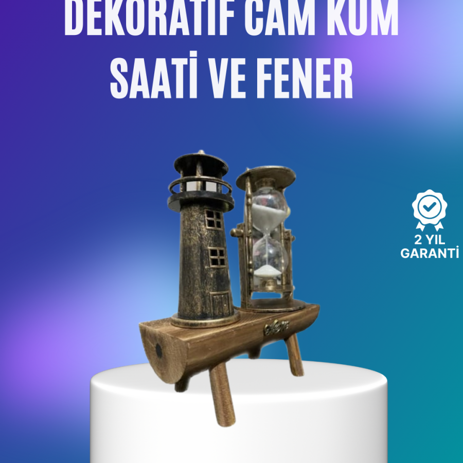 Handmade Lighthouse Shaped Hourglass – Elegant Ornament for Home and Office
