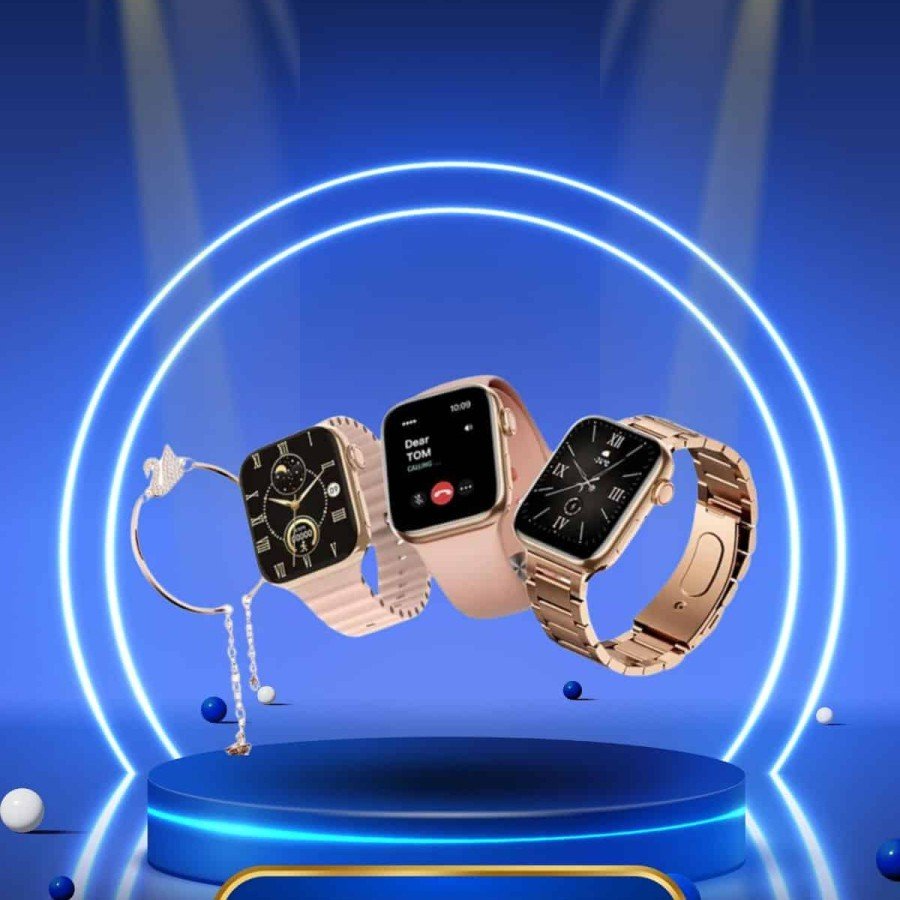 Touch Screen Smart Watch and Wireless Bluetooth Headset ANC Feature for Women Touch Screen Smart Watch and Wireless Bluetooth Headset ANC Feature for Women