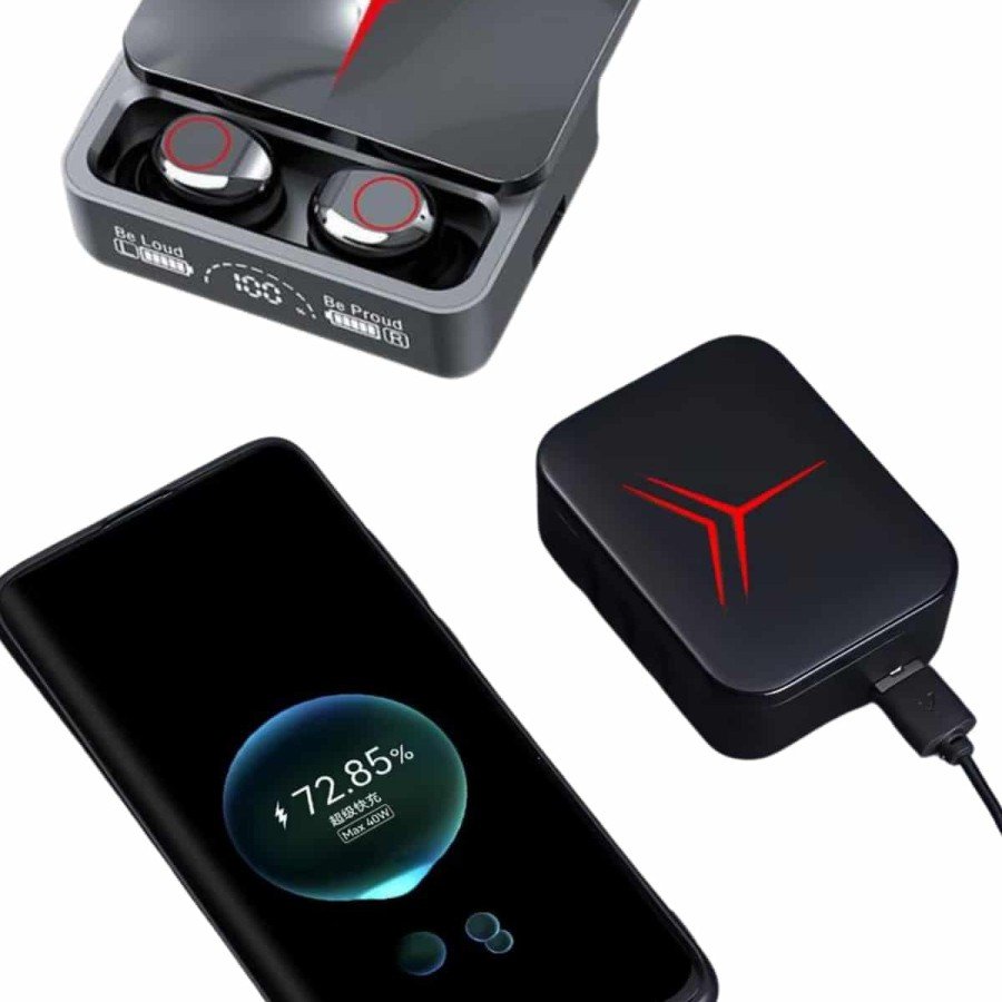 Wireless Bluetooth Headset Powerbank Featured HD Microphone with Indicator Wireless Bluetooth Headset Powerbank Featured HD Microphone with Indicator