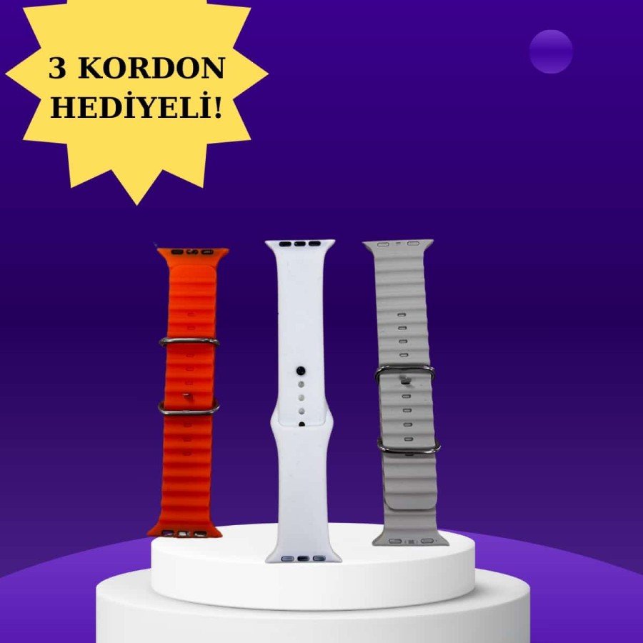 Smart Watch Call Call See Notification Sleep and Health Tracking Pulse Meter 3 Bands Gift