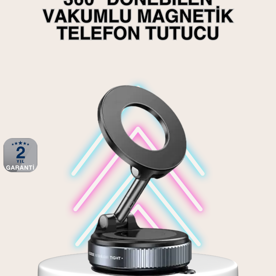 Strong Magnet Vacuum Car Phone Holder Aluminum Body