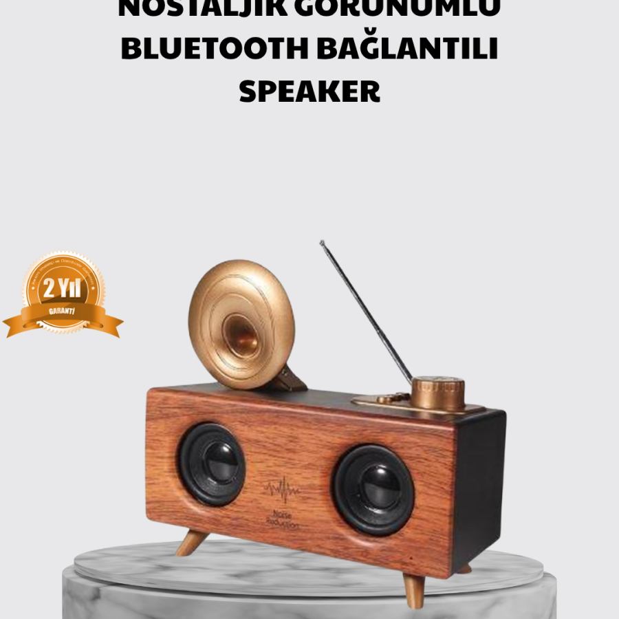 Nostalgic Gramophone Bluetooth Speaker – FM Radio + USB + SD Card Supported Nostalgic Gramophone Bluetooth Speaker – FM Radio + USB + SD Card Supported