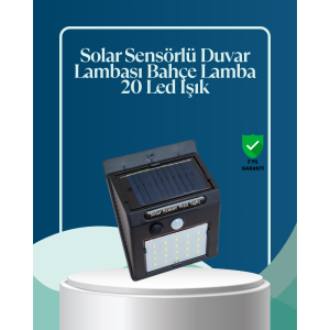 20 LED Solar Wall Lamp with Sensor 3 Meter Detection Distance