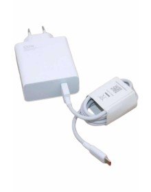 120W Charger Fast Dual Turbo Charger Set White