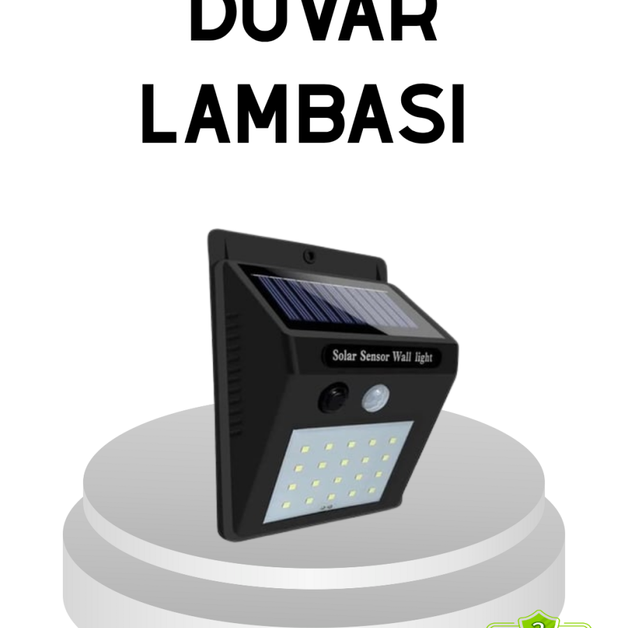 20 LED Solar Panel Lighting – Outdoor Wall Lamp with Photocell and Motion Detection