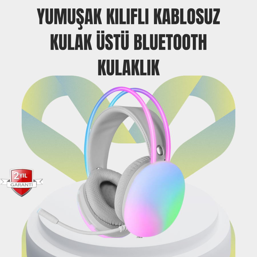 RGB Wireless Headphones with 40mm Driver – For Gaming and Music