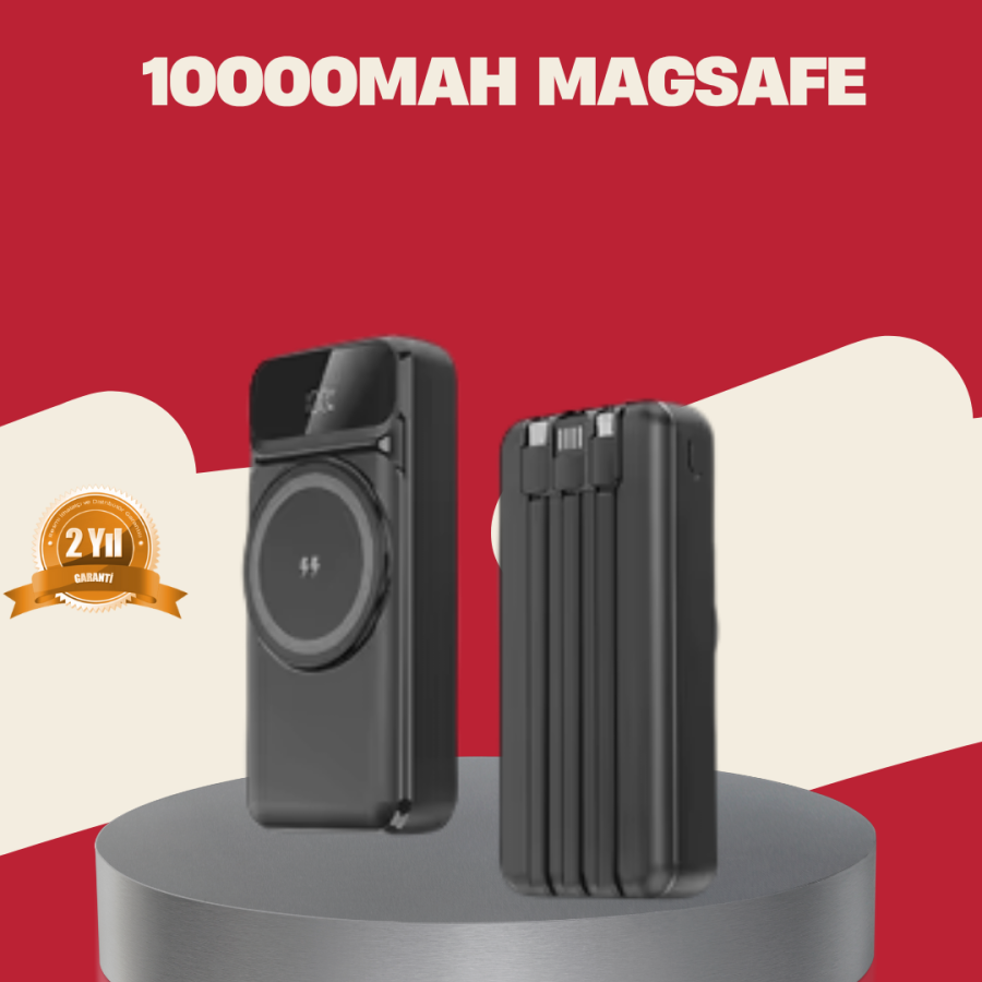 10000 mAh Portable Powerbank with Wireless 15W Charging Support – Fast Charging Feature