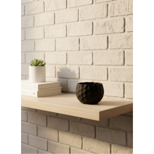 Mini Black Decorative Flower Pot 5 cm Modern Desktop Plant Pot