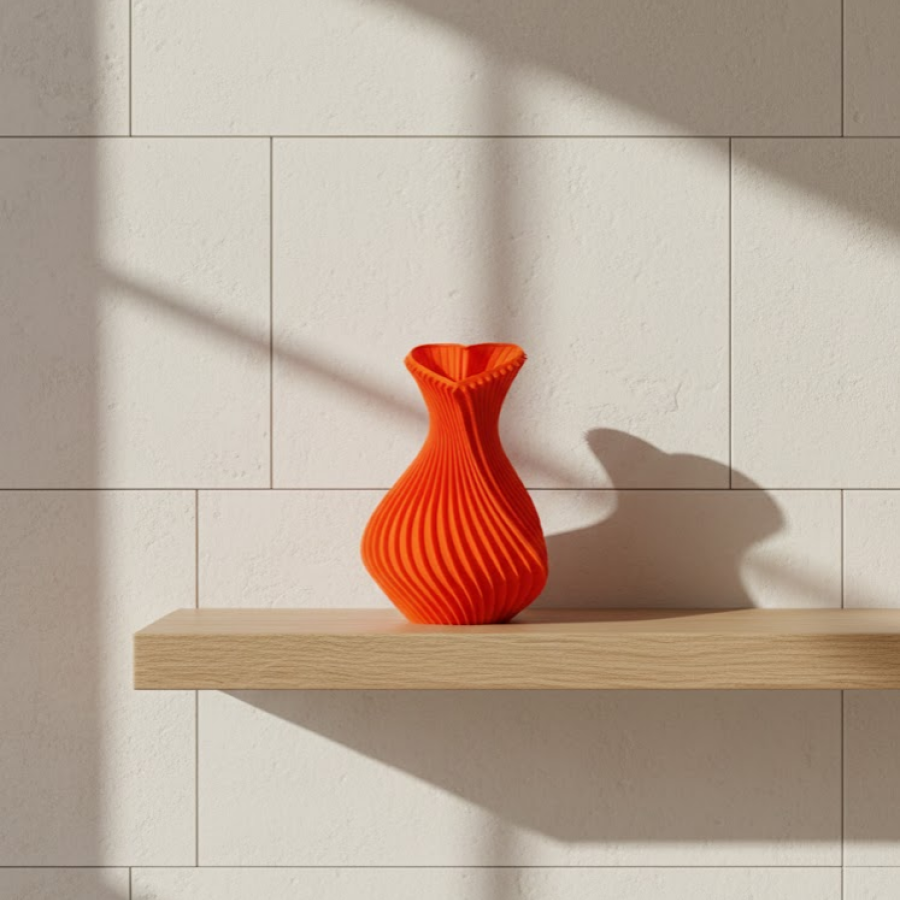 HEART VASE ORANGE