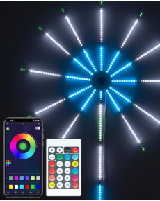 RGB LED Wall Decor Fireworks Light System with Detachable Arms