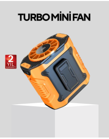 Turbo Mini Fan with Digital Display – 3-Stage Speed, Quiet Operation and Type-C Charging