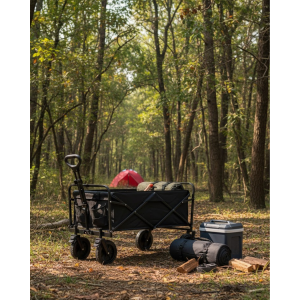 Multi-Purpose Foldable Camping Cart Garden Shopping Transport Wagon