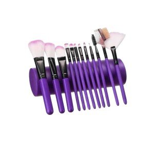 12 Piece Professional Makeup Set with Soft Bristles Suitable for Face and Eye Makeup