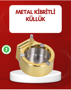 Metal Ashtray Stylish Design with Concealed Ignition System