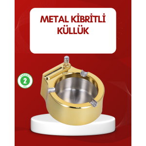 Metal Ashtray Stylish Design with Concealed Ignition System