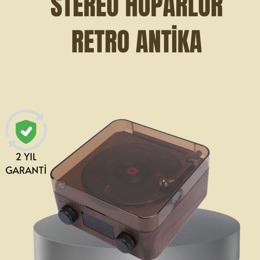 Night Light Speaker with Clock – Modern and Vintage Design