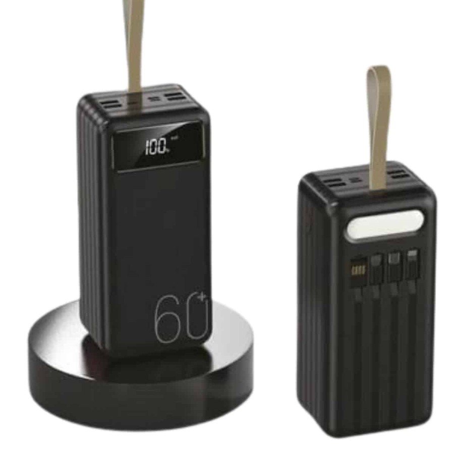 Powerbank 60.000 Mah Portable Charging Fast Flashlight with Digital Indicator