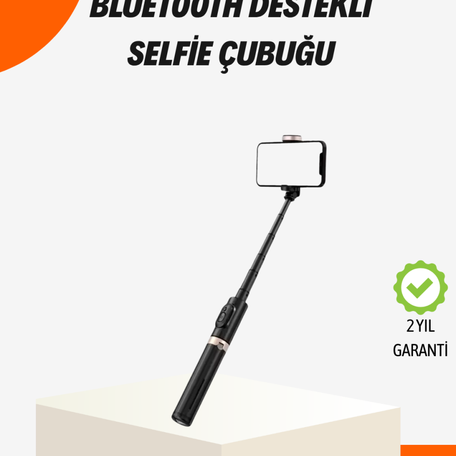 Illuminated Selfie Stick with Bluetooth – Foldable, 130 cm