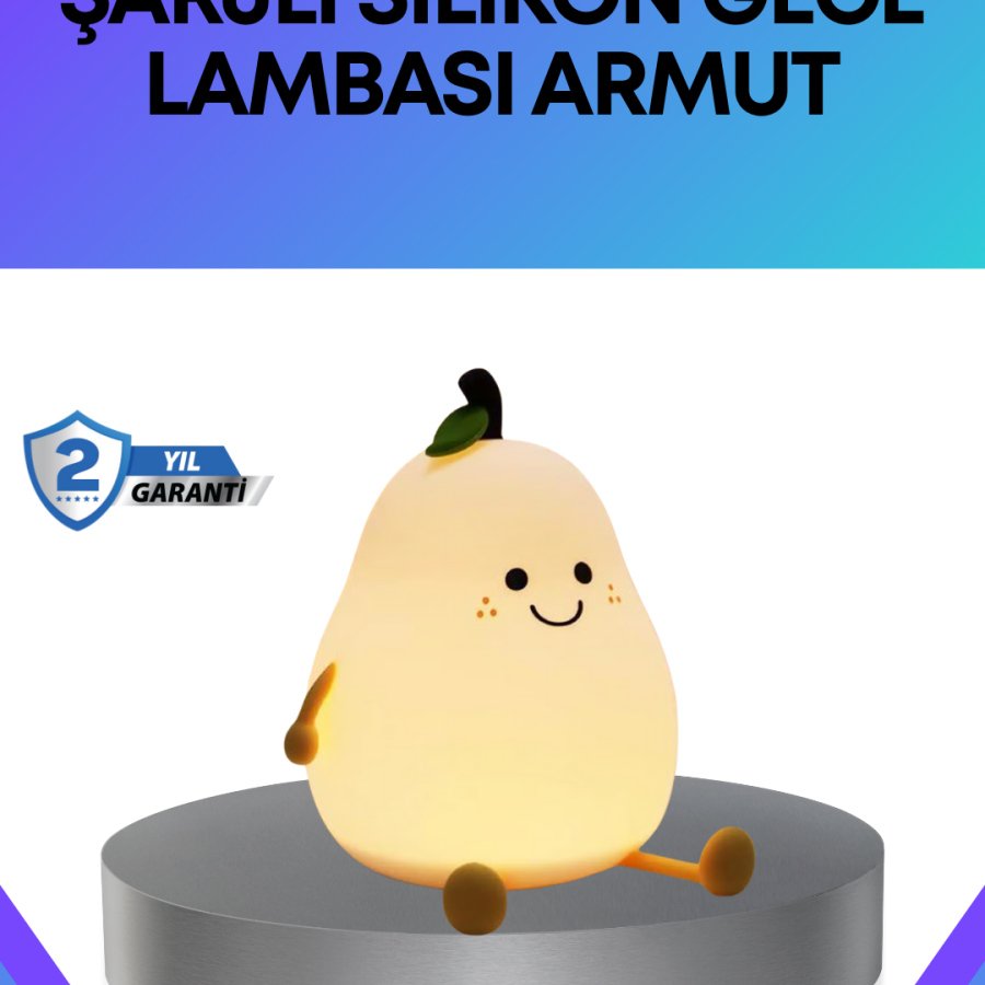 Modern Pear Night Light Wireless Charging LED Lighting