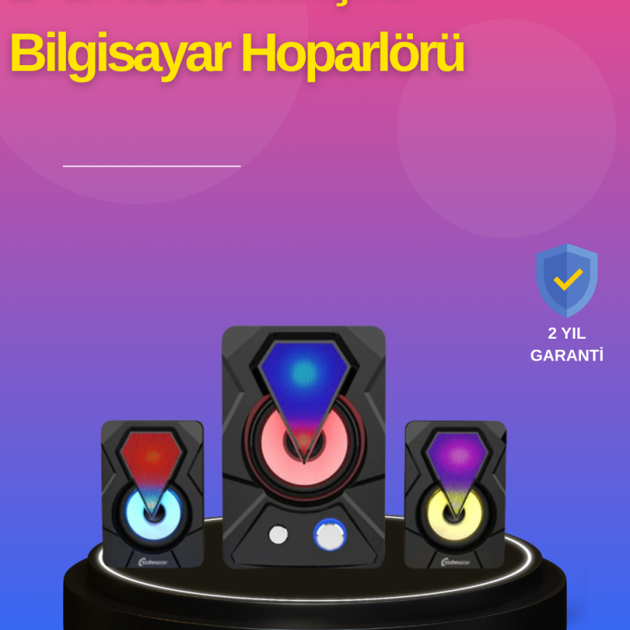 2.1 Channel RGB LED Gaming Speaker with Subwoofer Support 2.1 Channel RGB LED Gaming Speaker with Subwoofer Support