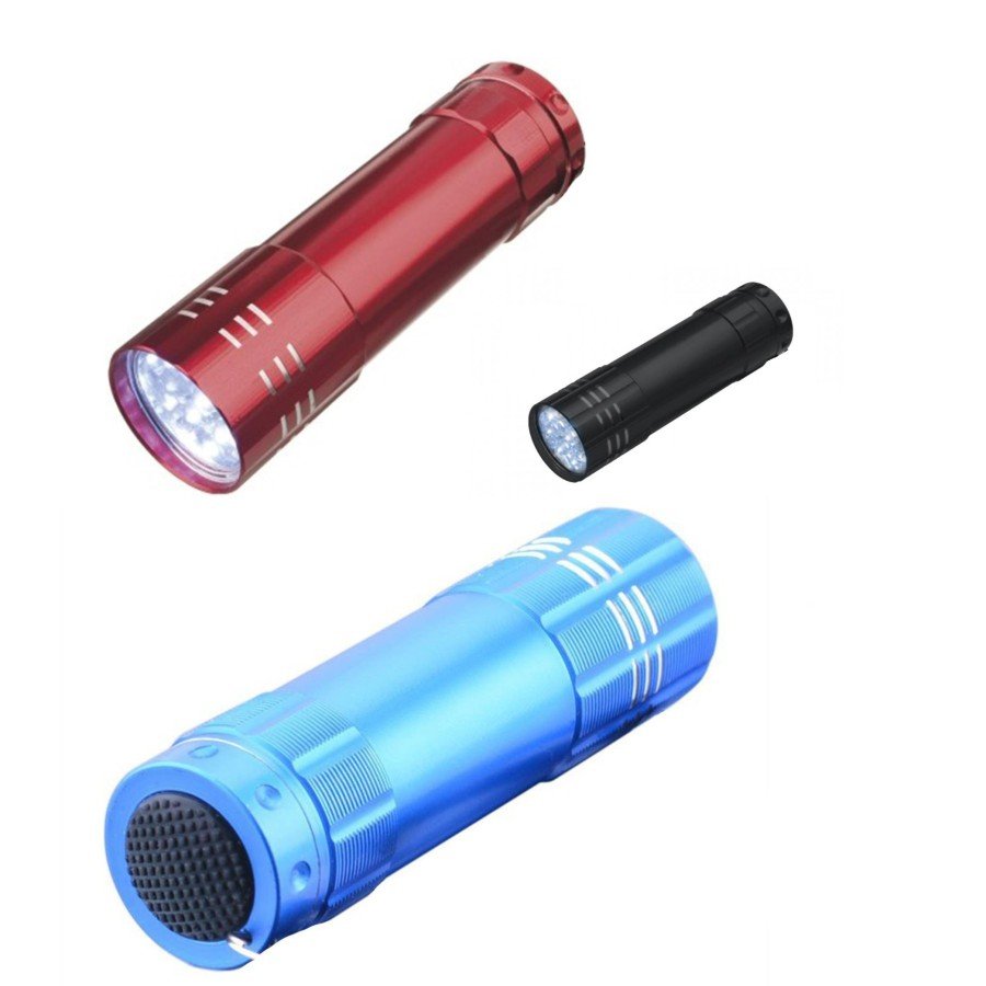 3 Pieces of 9 LEDs Metal Mini Flashlight 3 Pieces of 9 LEDs Metal Mini Flashlight