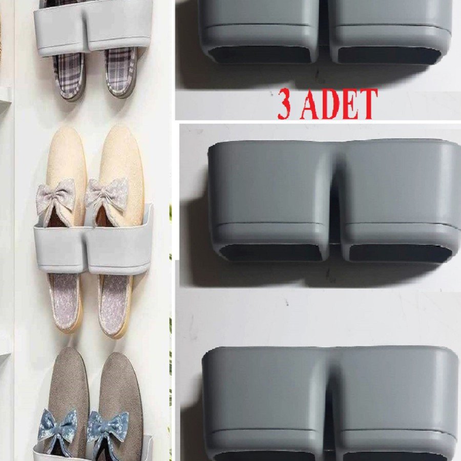 3 Bathroom Slippers Holders - Practical Shelf Behind the Door - Slippers Holder 3 Bathroom Slippers Holders - Practical Shelf Behind the Door - Slippers Holder