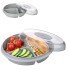 Practical Breakfast Bowl with 3 Compartments and Lids