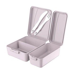 3 Compartment Cutlery Nutrition Container - Diet Container