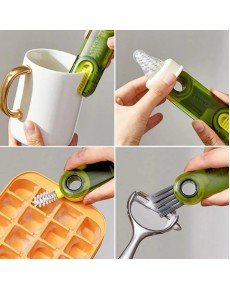 3-Function Multi-Purpose Cleaning Brush Kitchen-Bathroom-Vehicle-Keyboard-Window Gutter Cleaning Brush