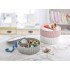 3 Compartment Storage Container Sewing and Jewelry Box - Gray