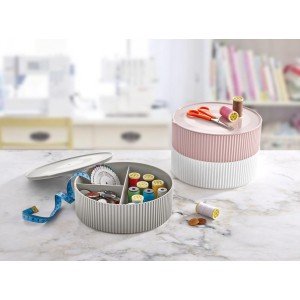 3 Compartment Storage Container Sewing and Jewelry Box - White 3 Compartment Storage Container Sewing and Jewelry Box - White