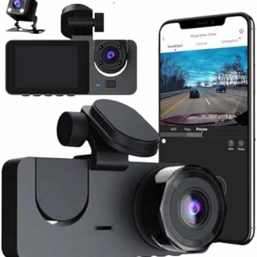 2 Inch 1080P Dash Cam Driving Camera CarPlay with 3 Cameras 2 Inch 1080P Dash Cam Driving Camera CarPlay with 3 Cameras