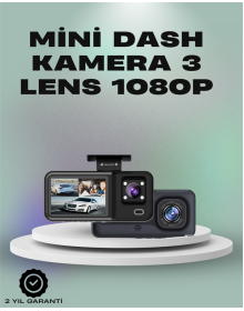 3 Channel Vehicle Camera – Full HD 1080P Recording, 2” Screen, Parking Surveillance Support