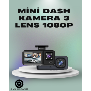 3 Channel Vehicle Camera – Full HD 1080P Recording, 2” Screen, Parking Surveillance Support