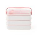 3 Layer Nutrition Container with Handle Diet Lunch Box Storage Container with Fork and Spoon
