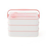 3 Layer Nutrition Container with Handle Diet Lunch Box Storage Container with Fork and Spoon
