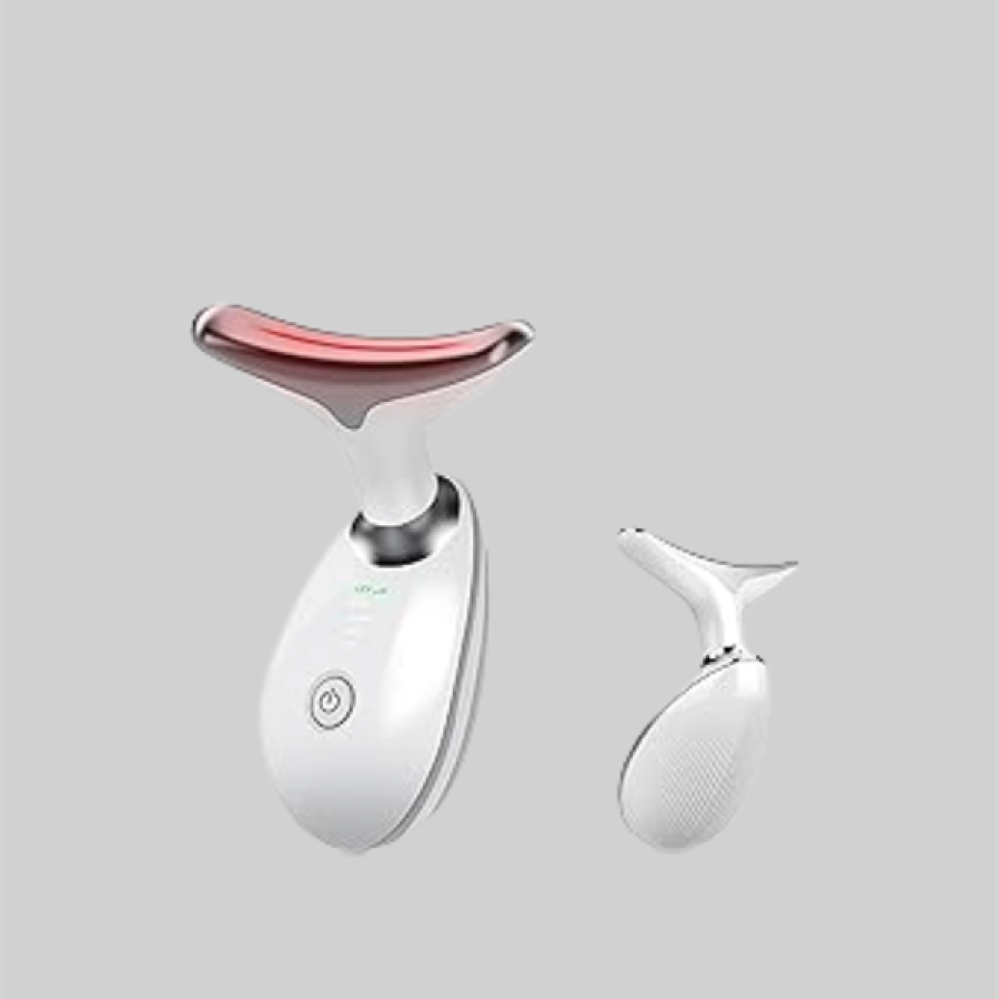 Skin Rejuvenating Rechargeable Beauty Device – With Positive/Negative Ion, Vibrating Massage and Red-Blue-Green Light