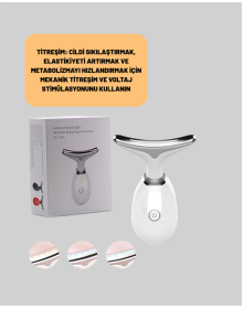 3-Mode Neck and Face Care Device – with EMS, Cleansing, Hot Massage and Colored Light Therapy Features