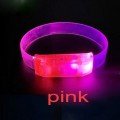 Flexible Party Wristband with 3 Modes Battery Powered LED Light Pink