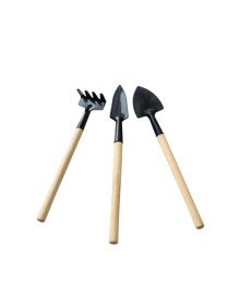 3 Piece Mini Plant Hobby Set - Garden Pot Succulent Care Hoe-Rake-Shovel