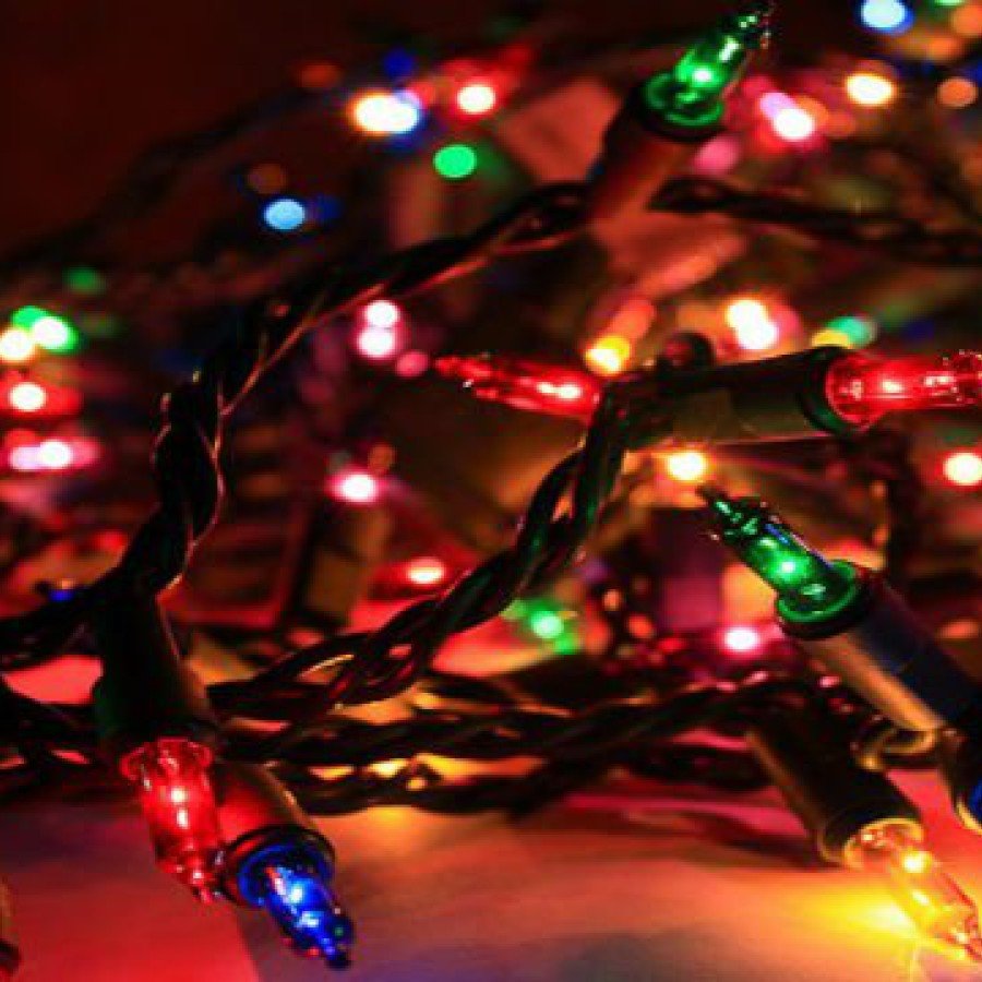 30 LEDs Brass Colored Christmas Tree Light