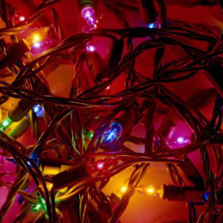 30 LEDs Brass Colored Christmas Tree Light