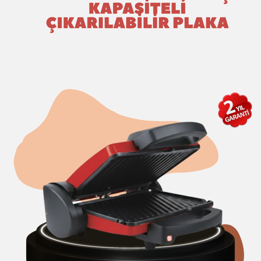 Compact Grill and Toaster – Removable Plate, Cast Iron Body Compact Grill and Toaster – Removable Plate, Cast Iron Body