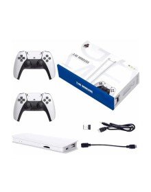4K HD Screen Nostalgic White Game Box with 3D Double Game Handles and 20,000 Games