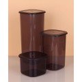 3-piece Storage Container - 1750-1200-550ML Dark Transparent 3-piece Storage Container - 1750-1200-550ML Dark Transparent